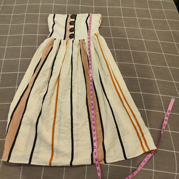 ASOS Bandeau Midi Sun Dress Coconut Buttons - Picture 6 of 11